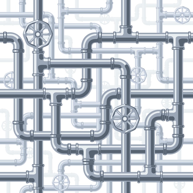 Vector seamless pipes background