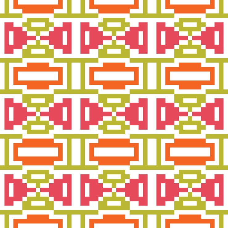 Vector seamless pixel abstract pattern