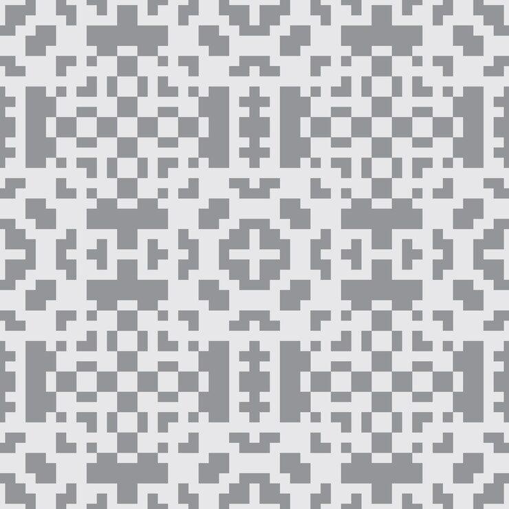 Vector seamless pixel abstract pattern