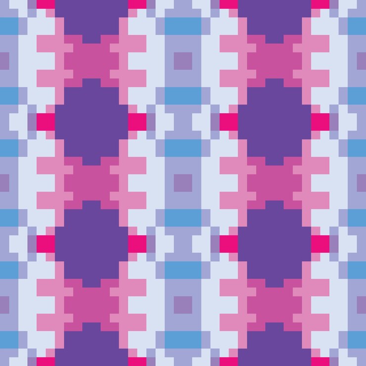 Vector seamless pixel minimalist colorful pattern