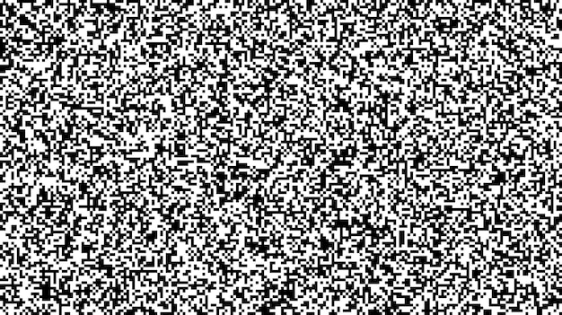 Seamless pixelated tv noise texture. white noise signal grain. television screen interferences