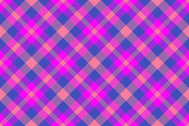 Seamless plaid tartan Check fabric background Vector textile pattern texture