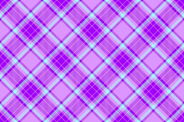 Seamless plaid tartan of textile check vector with a fabric background texture pattern in bright and violet colors