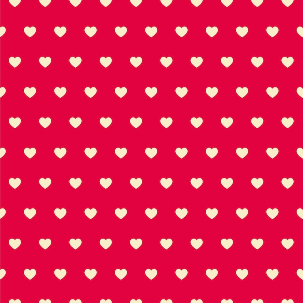 Seamless polka pattern with hearts Vector