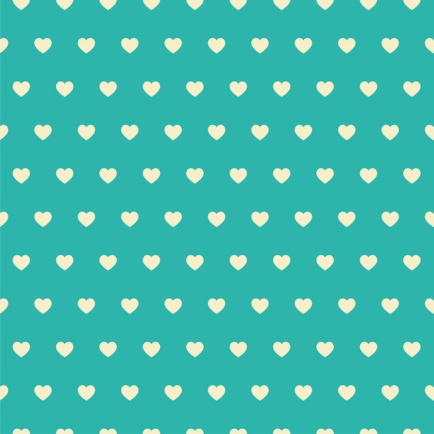 Seamless polka pattern with hearts Vector