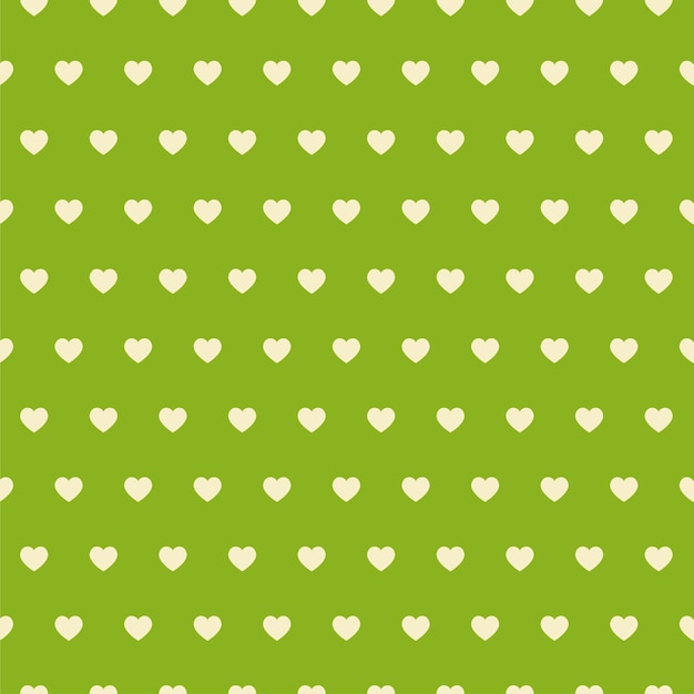 Seamless polka pattern with hearts Vector