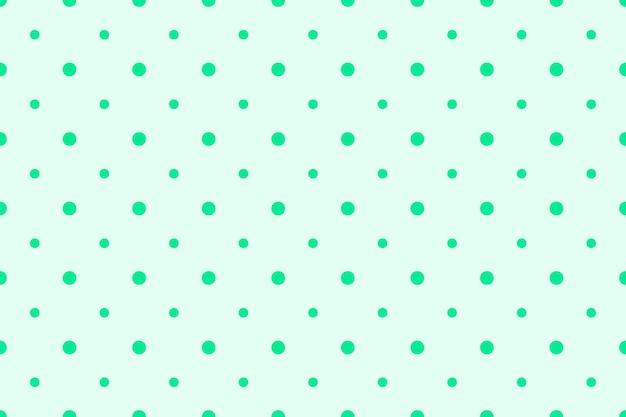 Seamless polkadot pattern with green dots repeated polka dot background with big and small circles