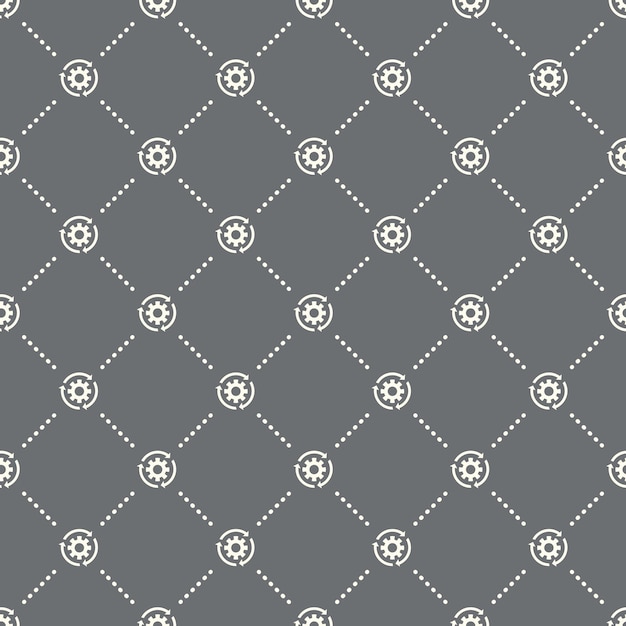 Seamless process pattern on a dark background. process icon creative design. Can be used for wallpaper, web page background, textile, print UI/UX