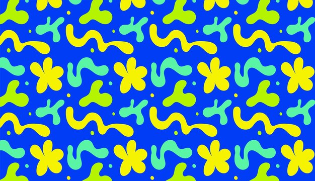 Vector seamless psychedelic y2k pattern