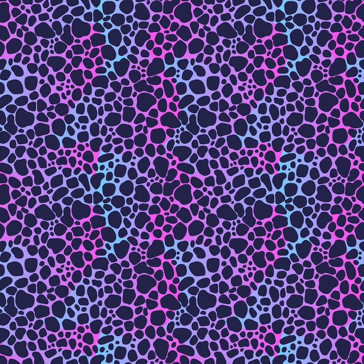 Vector seamless purple and blue squares on black background