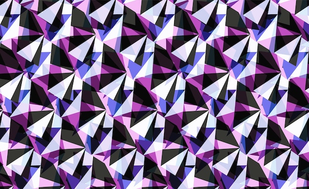 Seamless purple broken geometric shapes pattern. banner design vector