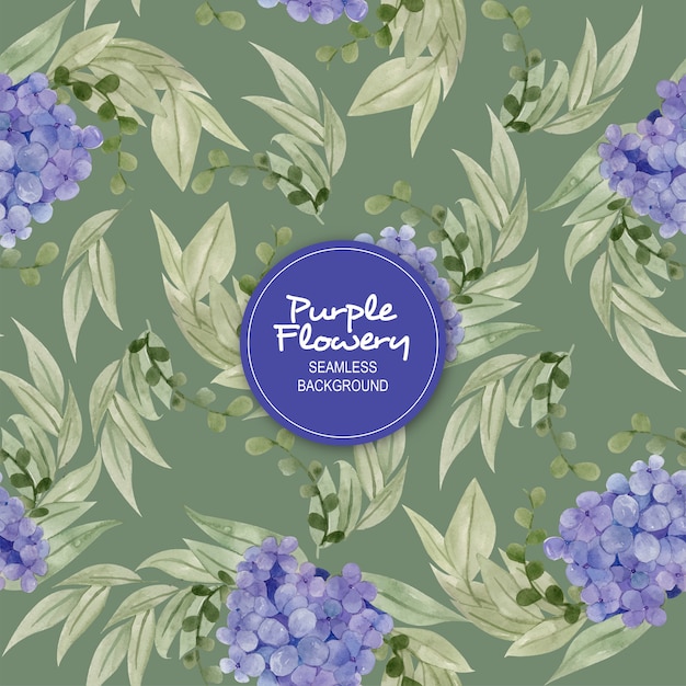 Vector seamless purple flowery