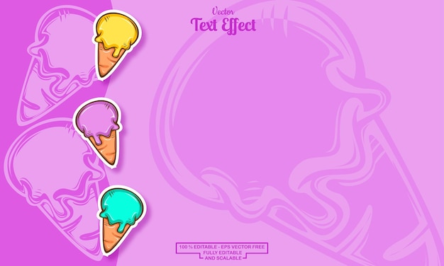 seamless purple pink ice cream hand drawn pattern background