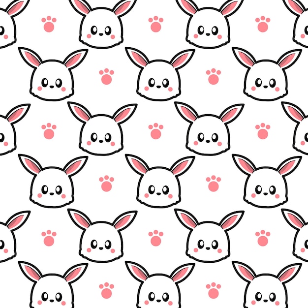 Seamless rabbit pattern