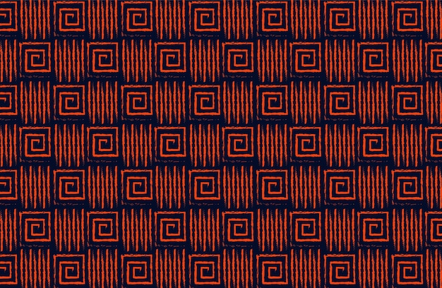 Seamless red grunge lines fabric design