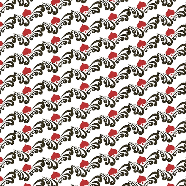 Seamless red hearts pattern simple design