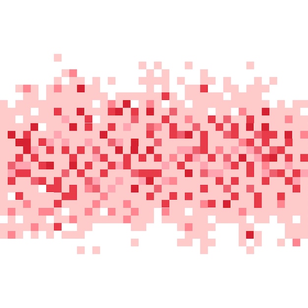 Seamless red pixel border in different shades