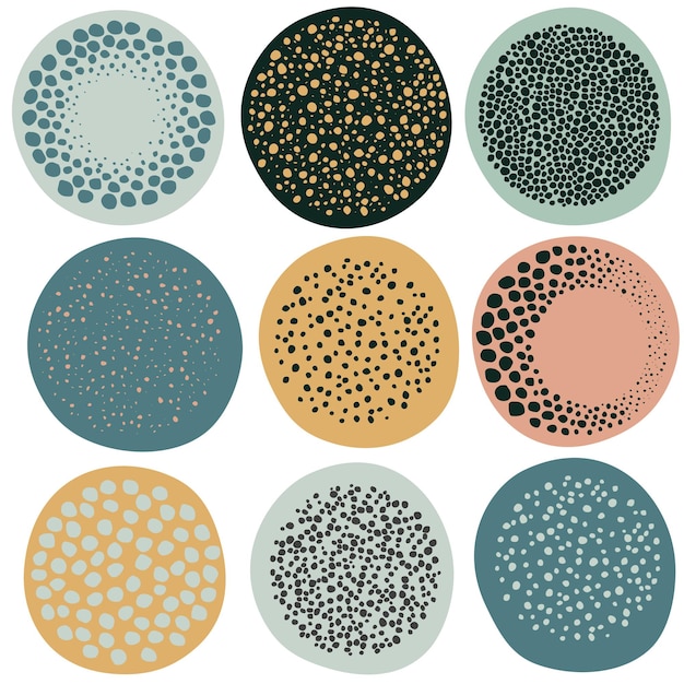 Seamless repeat pattern of colorfull circles points Vector