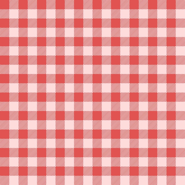 Seamless Repeating Light Red Buffalo Plaid Pattern