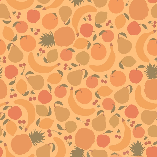 Seamless repeating pattern of all kinds of fruit