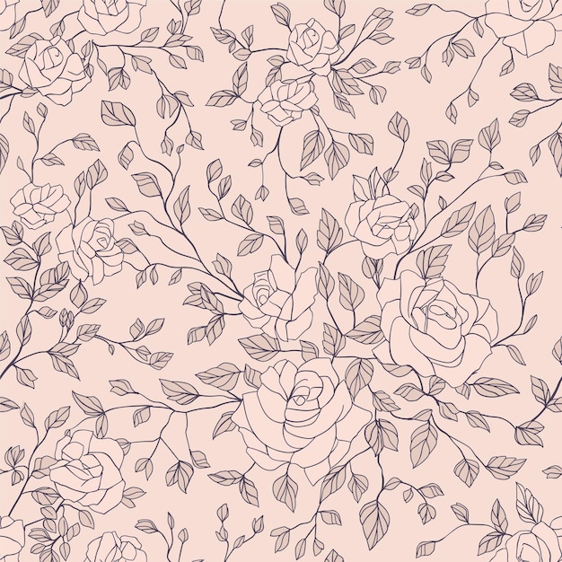 Seamless repeating pattern of flowers