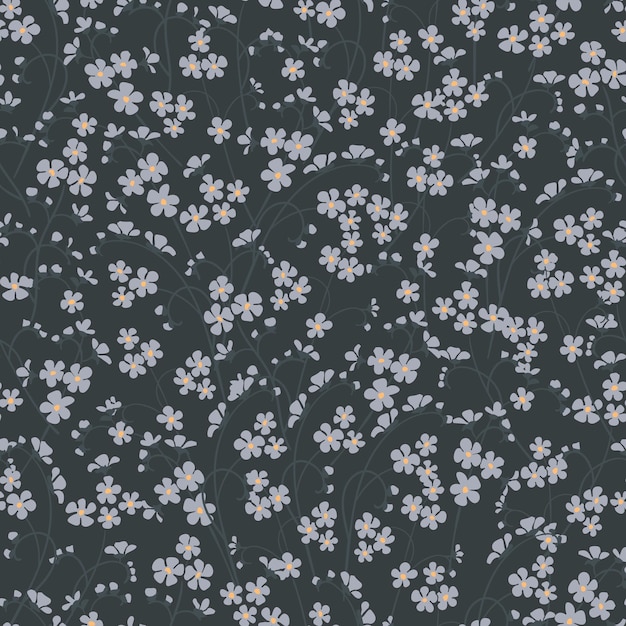 Vector seamless repeating pattern of flowers