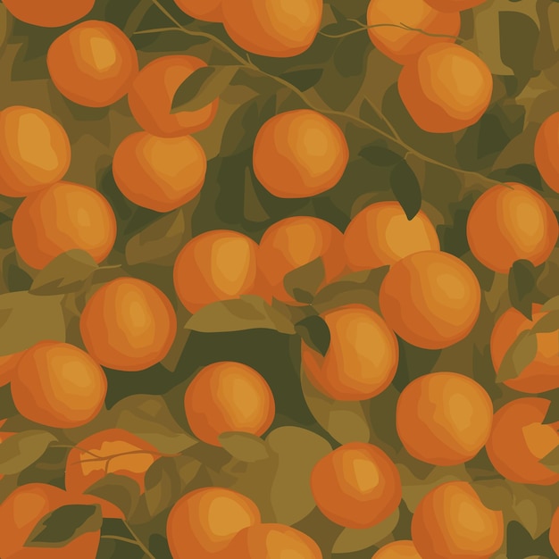 Seamless repeating pattern of oranges