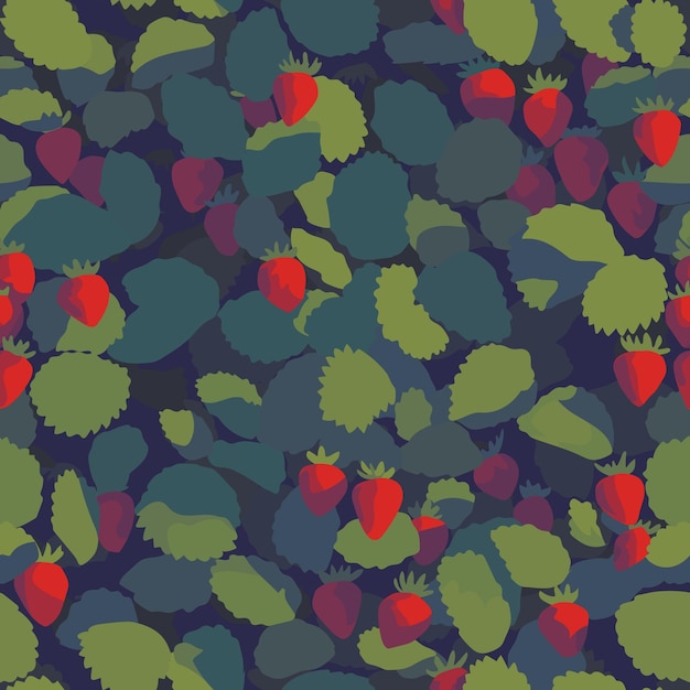 Seamless repeating pattern of strawberries