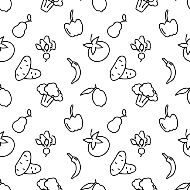 Seamless repeating pattern of vegetables for web sites wrapping printing postcards web sites apps