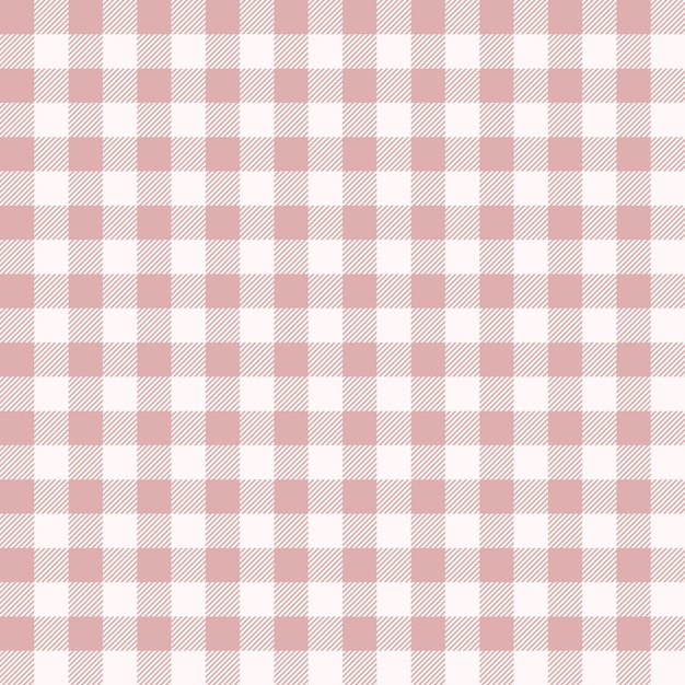 Vector seamless repeating pink and white buffalo plaid pattern