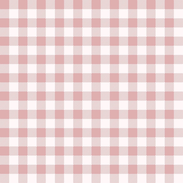 Vector seamless repeating pink and white buffalo plaid pattern