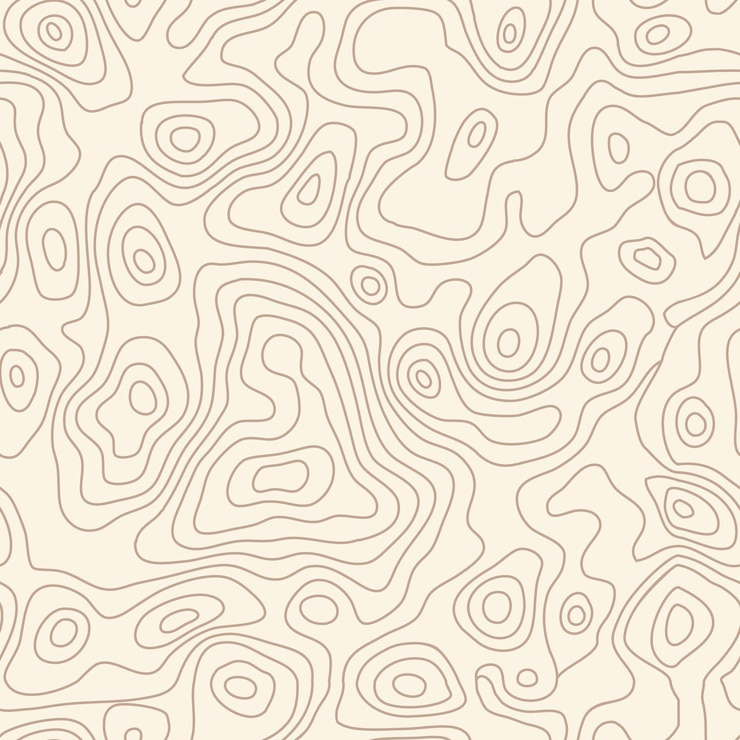 Vector seamless repeating topographic contour map background vector illustration