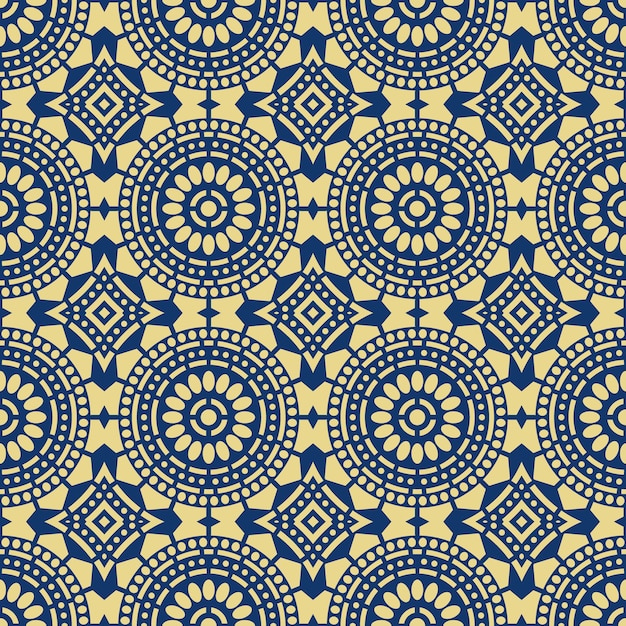 Seamless retro traditional art textile pattern 