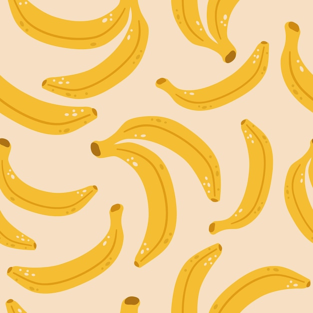 Seamless retro yellow background with banana texture is suitable for printing on fabric or paper