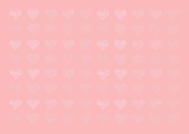 seamless scribble love pattern pink background