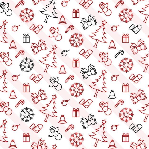 Seamless simple christmas pattern