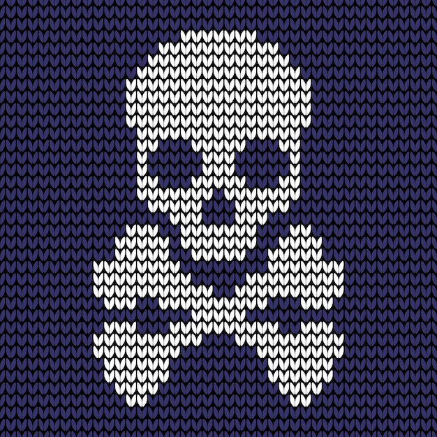 Seamless skull knitting pattern