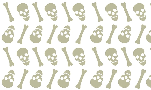 Seamless skulls and bones pattern