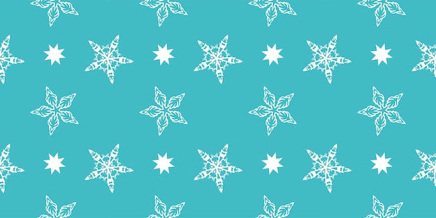 Seamless snowflake pattern snow repeated background trendy color new year xmas pattern with snow