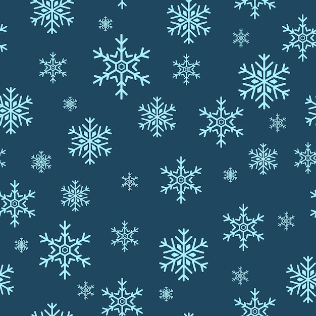 Бесшовные снежинки для зимней и новогодней темы. эта коллекция узоров снежинок - идея