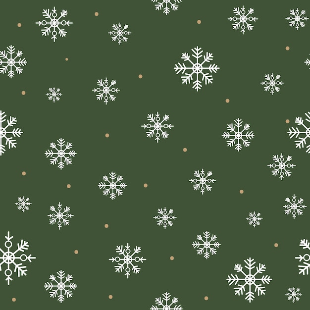 Seamless snowflakes pattern