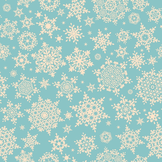 Seamless snowflakes pattern.