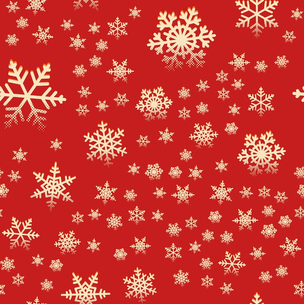 Seamless snowflakes retro pattern for winter Christmas holidays