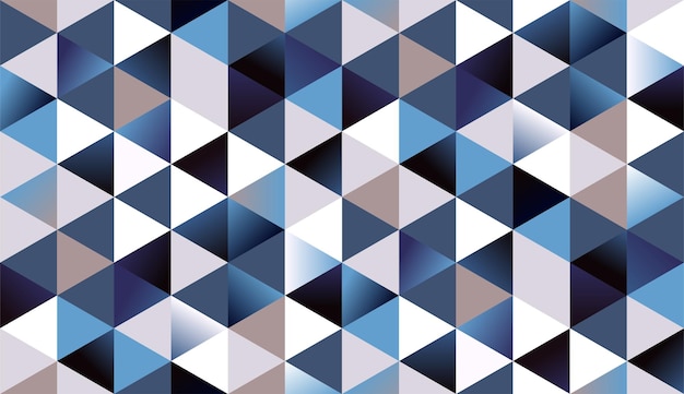 Motivo a triangolo blu morbido senza soluzione di continuità. disegno di sfondo geometrico. illustrazione vettoriale