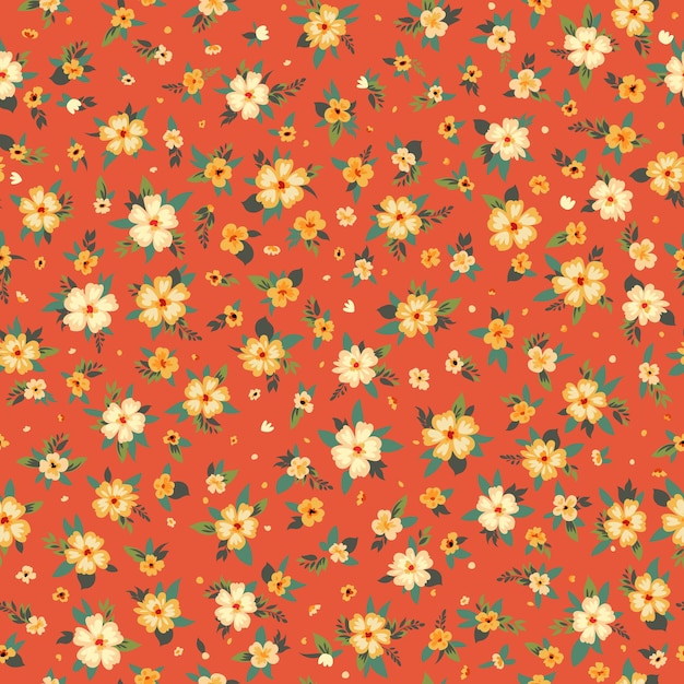 Vector seamless spring floral pattern for fabrics