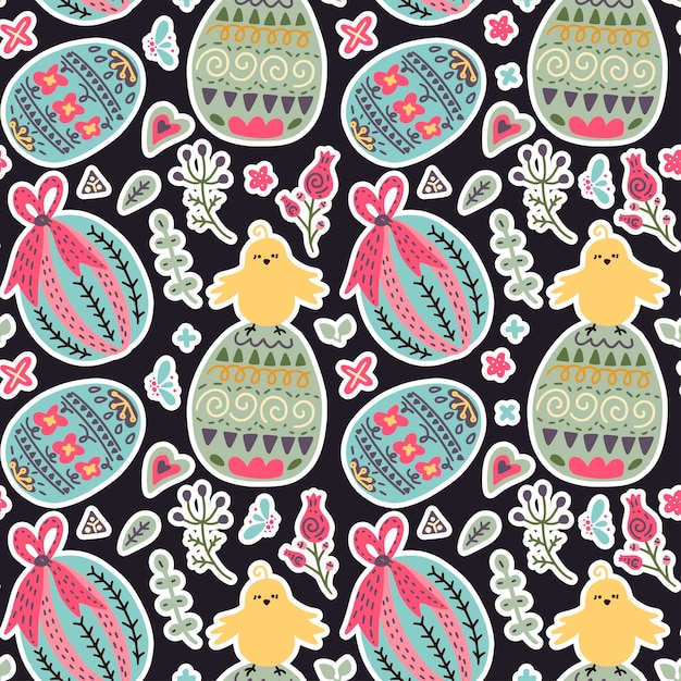 Vector seamless spring vector pattern