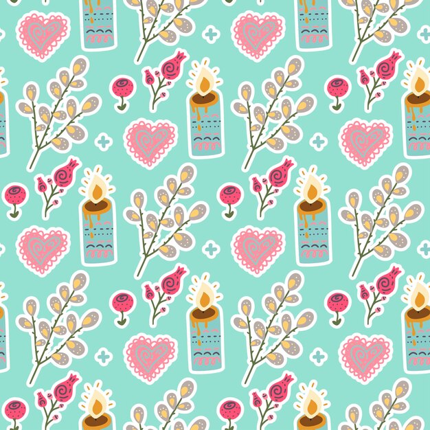 Seamless spring vector pattern