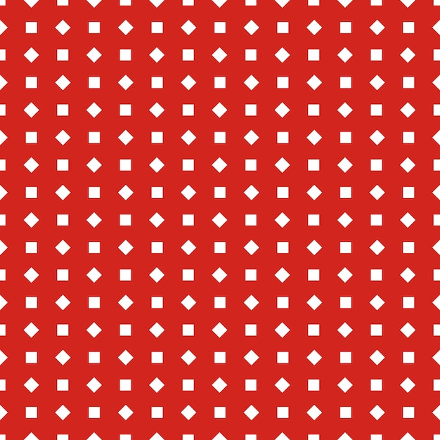 Seamless Squares and Rhombus Pattern On Red Background