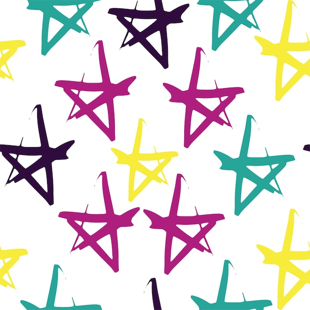 Seamless stars pattern