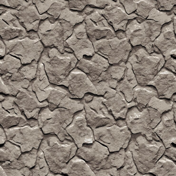 Vector seamless stone texture rough and natural rock surface pattern